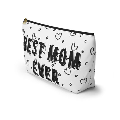 Everyday bag with T-bottom, perfect for accessories, makeup or travel, gifts for mom, Mother's Day (best mom ever)